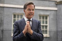 NATO Secretary General Mark Rutte speaks to the media