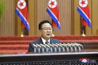 Choe Ryong Hae, the chairman of the Assembly’s Standing Committee, speaks