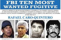 In this image released by the FBI shows the wanted posted for Rafael Caro Quintero.