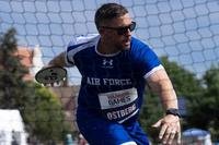Air Force Master Sgt. Jason Ostberg participates in the 2025 Department of Defense Warrior Games field competition.