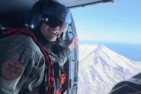 U.S. Coast Guard rescue swimmer Tyler Jaggers