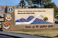 Exterior of Nellis Air Force Base in southern Nevada (Nellis AFB).