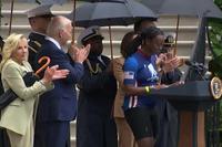 Bidens Welcome Annual Soldier Ride to White House