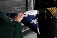 military funeral honors flag