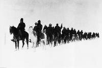 Soldiers return from the battle of Wounded Knee. (National Archives)