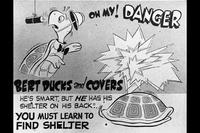 Bert the Turtle starred in &quot;Duck and Cover&quot; which aired in 1950 across the United States. (U.S. Civil Defense Administration photo)