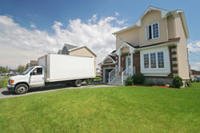moving van and house