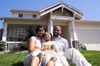 happy family and home