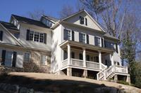 white house on a hill