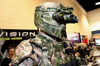 Revision Military presented its Kinetic Operations Suit at the 2015 Special Operations Forces Industry Conference. (Military.com/Matthew Cox)
