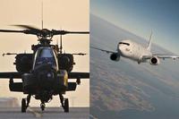 The U.K. Ministry of Defence confirmed the purchase of nine P-8A Poseidon maritime patrol aircraft for the Royal Air Force and 50 AH-64E Apache attack helicopters. (Photos: US Department of Defense)