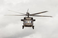 A UH-60 Black Hawk helicopter assigned to the 25th Combat Aviation Brigade lifts off aboard Marine Corps Base Hawaii, June 14, 2017. (U.S. Marine Corps photo/Cpl. Jesus Sepulveda Torres)