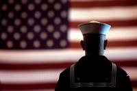 A Sailor assigned to the Ohio-class ballistic missile submarine USS Rhode Island (SSBN 740) stands at attention. (U.S. Navy photo)