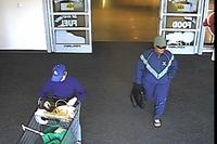 A suspected bank robber wore an Air Force PT uniform while hitting two banks. (FBI photo)