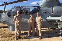Capt. Jason Grimes, a UH-1Z Cobra pilot stands with the leadership of 2nd Battalion, 5th Marine Regiment in Marine Corps Base Camp Pendleton, Calif. (Photo: Courtesy Photo)