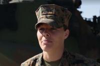 Marine 2nd Lt. Mariah Klenke is the Corps' first female AAV officer. Screengrab