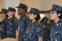 Recruits undergo a uniform inspection at Recruit Training Command, the Navy’s only boot camp, April 16, 2013. (U.S. Navy photo by Brian Walsh/Released)