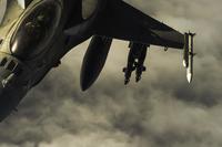 An anti-ISIS coalition aircraft refuels from a U.S. KC-135 Stratotanker over Southwest Asia in August 2017. Lawmakers want to curtail the Air Force’s ability to refuel coalition jets operating in the Yemen air war. Staff Sgt. Trevor T. McBride/Air Force