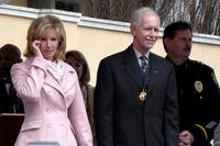 Capt. Chesley 'Sully' Sullenberger, shown with his wife Lorrie, is best known for his emergency water landing of a plane on the Hudson River in 2009. 