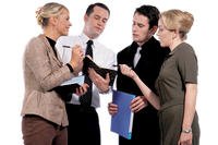 Professionals having a discussion.