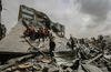 Destroyed buildings in the Shuja'iyya neighborhood, east of Gaza City