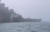 Fuel Tanker Burns Amid Cloud of Black Smoke After North Sea Crash With Cargo Ship