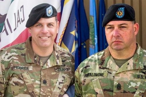 Lt. Col. Sean McBride and Command Sergeant Major Mario Salomone