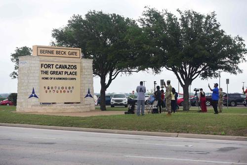 The Bernie Beck Gate at Fort Cavazos, Texas