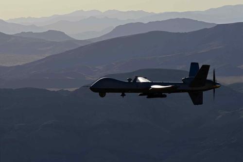An MQ-9 Reaper flies over the Nevada Test and Training Range