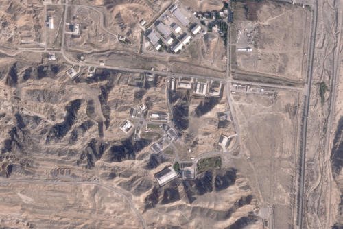 Damaged buildings at Iran's Parchin military base