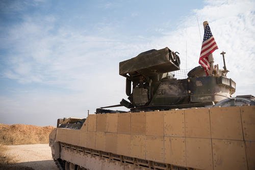 M2A3 Bradley Fighting Vehicle in northern Syria