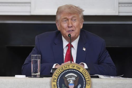 President Donald Trump speaks during an &quot;Invest in America&quot; roundtable with business leaders
