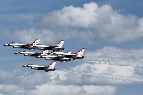 The U.S. Air Force Thunderbirds fly over the ttack before the NASCAR Daytona 500 auto race at Daytona International Speedway, Sunday, Feb. 15, 2026, in Daytona Beach, Fla. (AP Photo/David Graham)